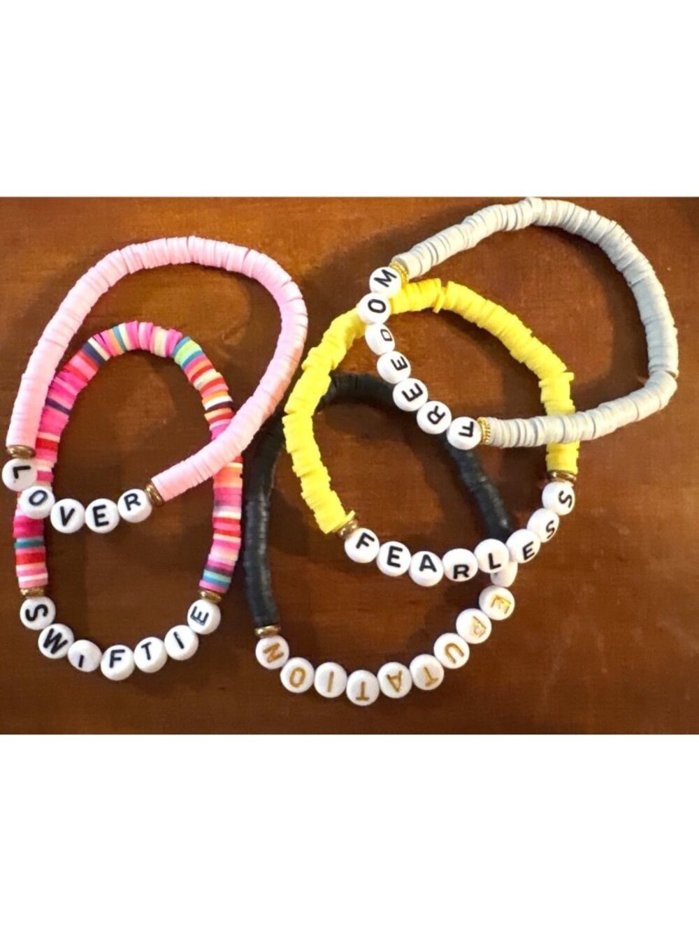 Taylor Swift Eras Tour Friendship Bracelets Set Of 5 Beaded Accessories Concerts - Picture 9 of 10